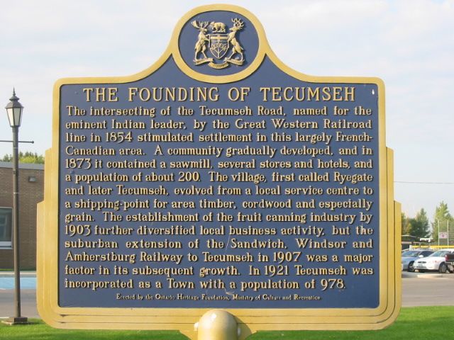 the founding of tecumseh ontario the founding of tecumseh ontario